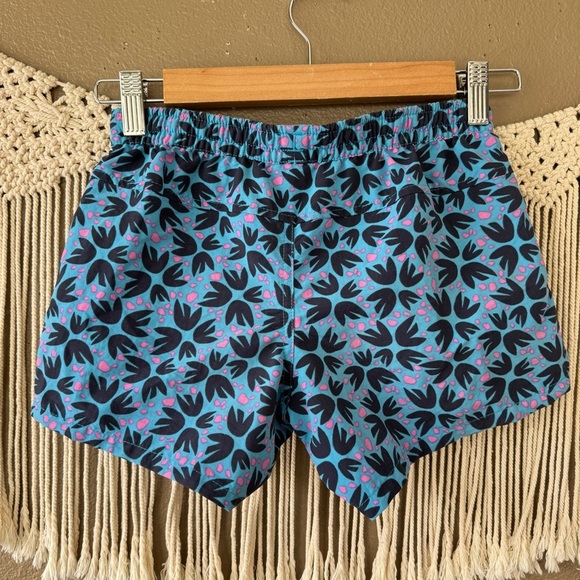 Patagonia Baggies Shorts Kids Girls Sz medium Blue floral H - Picture 4 of 10